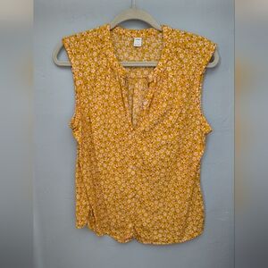 🌙 Old Navy Yellow Floral Sleeveless Blouse